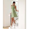 imageODODOS Casual Flare Tank Dress for Women Summer Sleeveless Sundress Mini Skater DressOlive Green