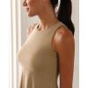 imageODODOS Casual Flare Tank Dress for Women Summer Sleeveless Sundress Mini Skater DressPeanut
