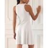 imageODODOS Casual Flare Tank Dress for Women Summer Sleeveless Sundress Mini Skater DressWhite