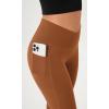 imageODODOS Cloud Feeling Crossover Flared Pants with Pockets for Women Cross Waist Bootcut Lounge Yoga Pants 30quot  32quot InseamCaramel