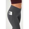 imageODODOS Cloud Feeling Crossover Flared Pants with Pockets for Women Cross Waist Bootcut Lounge Yoga Pants 30quot  32quot InseamCharcoal