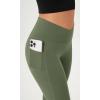 imageODODOS Cloud Feeling Crossover Flared Pants with Pockets for Women Cross Waist Bootcut Lounge Yoga Pants 30quot  32quot InseamDark Olive