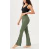imageODODOS Cloud Feeling Crossover Flared Pants with Pockets for Women Cross Waist Bootcut Lounge Yoga Pants 30quot  32quot InseamDark Olive