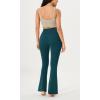 imageODODOS Cloud Feeling Crossover Flared Pants with Pockets for Women Cross Waist Bootcut Lounge Yoga Pants 30quot  32quot InseamForest Teal