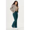 imageODODOS Cloud Feeling Crossover Flared Pants with Pockets for Women Cross Waist Bootcut Lounge Yoga Pants 30quot  32quot InseamForest Teal