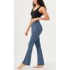 imageODODOS Cloud Feeling Crossover Flared Pants with Pockets for Women Cross Waist Bootcut Lounge Yoga Pants 30quot  32quot InseamInk Blue