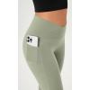 imageODODOS Cloud Feeling Crossover Flared Pants with Pockets for Women Cross Waist Bootcut Lounge Yoga Pants 30quot  32quot InseamLime Stone