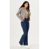 imageODODOS Cloud Feeling Crossover Flared Pants with Pockets for Women Cross Waist Bootcut Lounge Yoga Pants 30quot  32quot InseamNavy