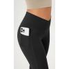 imageODODOS Cloud Feeling Crossover Flared Pants with Pockets for Women Cross Waist Bootcut Lounge Yoga Pants 30quot  32quot InseamOnyx Black Grey