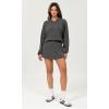 imageODODOS Modal Soft Long Sleeve Cropped Hoodie for Women Oversized Pullover Sweatshirts with PocketCharcoal