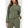 imageODODOS Modal Soft Long Sleeve Cropped Hoodie for Women Oversized Pullover Sweatshirts with PocketDark Sage