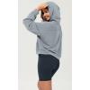 imageODODOS Modal Soft Long Sleeve Cropped Hoodie for Women Oversized Pullover Sweatshirts with PocketGrey Blue