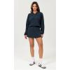imageODODOS Modal Soft Long Sleeve Cropped Hoodie for Women Oversized Pullover Sweatshirts with PocketNavy