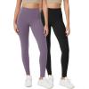 imageODODOS ODCLOUD 2Pack Buttery Soft Lounge Yoga Leggings for Women 23quot  25quot 28quot High Waist Yoga PantsBlackash Violet