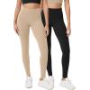 imageODODOS ODCLOUD 2Pack Buttery Soft Lounge Yoga Leggings for Women 23quot  25quot 28quot High Waist Yoga PantsBlackbeige