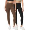 imageODODOS ODCLOUD 2Pack Buttery Soft Lounge Yoga Leggings for Women 23quot  25quot 28quot High Waist Yoga PantsBlackbrunette