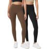 imageODODOS ODCLOUD 2Pack Buttery Soft Lounge Yoga Leggings for Women 23quot  25quot 28quot High Waist Yoga PantsBlackbrunette