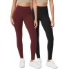 imageODODOS ODCLOUD 2Pack Buttery Soft Lounge Yoga Leggings for Women 23quot  25quot 28quot High Waist Yoga PantsBlackburgundy