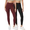imageODODOS ODCLOUD 2Pack Buttery Soft Lounge Yoga Leggings for Women 23quot  25quot 28quot High Waist Yoga PantsBlackburgundy