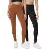 imageODODOS ODCLOUD 2Pack Buttery Soft Lounge Yoga Leggings for Women 23quot  25quot 28quot High Waist Yoga PantsBlackcaramel