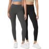 imageODODOS ODCLOUD 2Pack Buttery Soft Lounge Yoga Leggings for Women 23quot  25quot 28quot High Waist Yoga PantsBlackcharcoal
