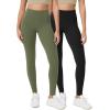 imageODODOS ODCLOUD 2Pack Buttery Soft Lounge Yoga Leggings for Women 23quot  25quot 28quot High Waist Yoga PantsBlackdark Olive