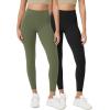 imageODODOS ODCLOUD 2Pack Buttery Soft Lounge Yoga Leggings for Women 23quot  25quot 28quot High Waist Yoga PantsBlackdark Olive