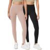 imageODODOS ODCLOUD 2Pack Buttery Soft Lounge Yoga Leggings for Women 23quot  25quot 28quot High Waist Yoga PantsBlackdusty Pink