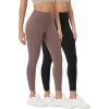 imageODODOS ODCLOUD 2Pack Buttery Soft Lounge Yoga Leggings for Women 23quot  25quot 28quot High Waist Yoga PantsBlackpurple Taupe