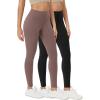 imageODODOS ODCLOUD 2Pack Buttery Soft Lounge Yoga Leggings for Women 23quot  25quot 28quot High Waist Yoga PantsBlackpurple Taupe