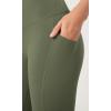 imageODODOS ODLEX 2Pack 78 High Waist Workout Leggings with Pockets for Women 25quot 28quot Tummy Control Athletic Yoga PantsBlackdark Olive