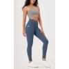 imageODODOS ODLEX 2Pack 78 High Waist Workout Leggings with Pockets for Women 25quot 28quot Tummy Control Athletic Yoga PantsBlackink Blue