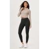 imageODODOS ODLEX 2Pack 78 High Waist Workout Leggings with Pockets for Women 25quot 28quot Tummy Control Athletic Yoga PantsBlackonyx Black Grey