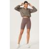 imageODODOS ODLEX 2Pack High Waist Workout Shorts with Pockets for Women 6quot8quot Inseam Tummy Control Gym Athletic Biker ShortsBlackpurple Taupe