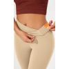 imageODODOS Womens Cross Waist Bootcut Yoga Pants with Inner Pocket Non See Through Bootleg Gym Workout PantsBeige