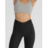 imageODODOS Womens Cross Waist Bootcut Yoga Pants with Inner Pocket Non See Through Bootleg Gym Workout PantsBlackgathered