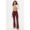 imageODODOS Womens Cross Waist Bootcut Yoga Pants with Inner Pocket Non See Through Bootleg Gym Workout PantsBurgundy