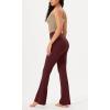 imageODODOS Womens Cross Waist Bootcut Yoga Pants with Inner Pocket Non See Through Bootleg Gym Workout PantsBurgundy