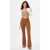 imageODODOS Womens Cross Waist Bootcut Yoga Pants with Inner Pocket Non See Through Bootleg Gym Workout PantsCaramel