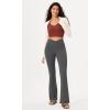 imageODODOS Womens Cross Waist Bootcut Yoga Pants with Inner Pocket Non See Through Bootleg Gym Workout PantsCharcoal