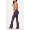 imageODODOS Womens Cross Waist Bootcut Yoga Pants with Inner Pocket Non See Through Bootleg Gym Workout PantsDark Purple