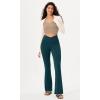 imageODODOS Womens Cross Waist Bootcut Yoga Pants with Inner Pocket Non See Through Bootleg Gym Workout PantsForest Teal