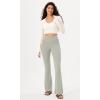 imageODODOS Womens Cross Waist Bootcut Yoga Pants with Inner Pocket Non See Through Bootleg Gym Workout PantsLight Grey