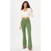 imageODODOS Womens Cross Waist Bootcut Yoga Pants with Inner Pocket Non See Through Bootleg Gym Workout PantsLight Olive