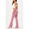 imageODODOS Womens Cross Waist Bootcut Yoga Pants with Inner Pocket Non See Through Bootleg Gym Workout PantsLilac