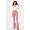 imageODODOS Womens Cross Waist Bootcut Yoga Pants with Inner Pocket Non See Through Bootleg Gym Workout PantsLilac