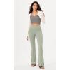 imageODODOS Womens Cross Waist Bootcut Yoga Pants with Inner Pocket Non See Through Bootleg Gym Workout PantsLime Stone