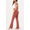 imageODODOS Womens Cross Waist Bootcut Yoga Pants with Inner Pocket Non See Through Bootleg Gym Workout PantsMauve