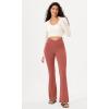 imageODODOS Womens Cross Waist Bootcut Yoga Pants with Inner Pocket Non See Through Bootleg Gym Workout PantsMauve