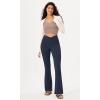 imageODODOS Womens Cross Waist Bootcut Yoga Pants with Inner Pocket Non See Through Bootleg Gym Workout PantsNavy